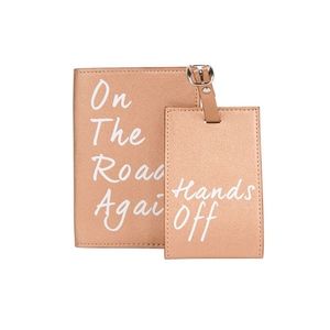 NWT Leather Passport Cover & Luggage Tag Set